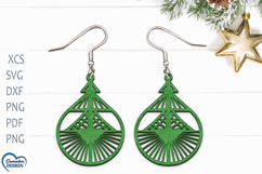 Christmas Earrings Laser Cut. Christmas Tree Laser Cut. Product Image 1