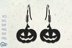 Halloween Pumpkin Earrings Laser Cut. Product Image 1