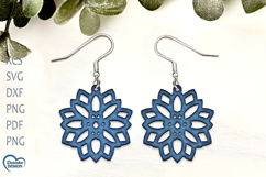 Flower Earrings Laser Cut. Boho Earrings. Product Image 1