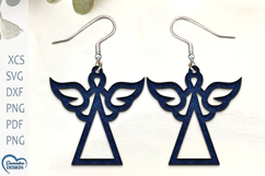 Christmas Earrings Laser Cut. Angel Wings Laser Cut. Product Image 1