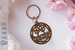 Dog mom Keychain. Mothers Day Keychain Design. Product Image 1
