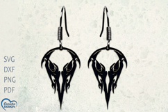 Scull Earrings Laser Cut. Halloween Earrings. Scull SVG. Product Image 1