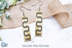 Modern Earrings Laser Cut. Boho Earrings Laser Cut. Product Image 1