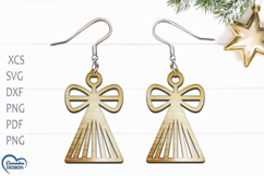 Christmas Earrings Laser Cut. Angel Wings Laser Cut. Product Image 1