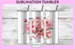 Peonies Tumbler Wrap | 20 oz. Straight Skinny Design Product Image 1