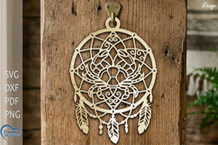 Dream Catcher Laser Cut. Cancer Zodiac Sign . Product Image 1
