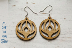 Modern Earrings Laser Cut. Boho Earrings Laser Cut. Product Image 1