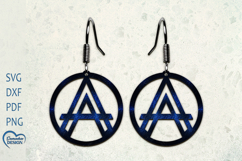 Alphabet Earrings Laser Cut. Laser Cut earrings. Letter A Product Image 1