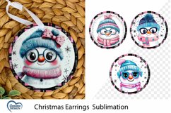 Christmas Ornament Sublimation. Christmas Snowman PNG. Product Image 1