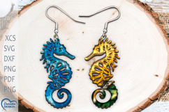 Seahorse Earrings Laser Cut. Boho Earrings Laser Cut. Product Image 1