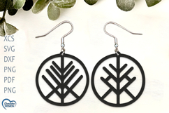 Christmas Earrings Laser Cut. Christmas Tree Laser Cut. Product Image 1