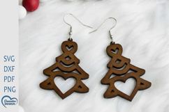 Christmas Earrings Laser Cut. Christmas Tree Laser Cut. Product Image 1