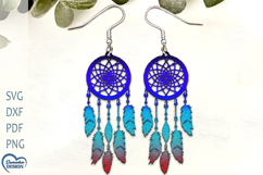 Dream Catcher Earrings Laser Cut. Boho Earrings Laser Cut. Product Image 1