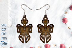 Christmas Earrings Laser Cut. Christmas Bow Laser Cut. Product Image 1