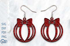 Christmas Earrings Laser Cut. Christmas Ball Laser Cut. Product Image 1