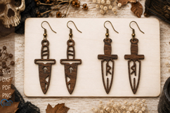 Halloween Knife Earrings Laser Cut. Halloween Laser cut. Product Image 1