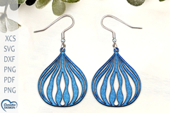 Christmas Earrings Laser Cut. Christmas Ball Laser Cut. Product Image 1