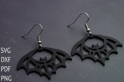 Halloween Bat Wings Laser Cut Earrings. Product Image 1