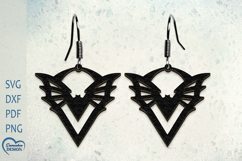 Halloween Bat Wings Laser Cut Earrings. Product Image 1