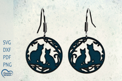 Halloween Cat Earrings Laser Cut. Cute Cat Earrings. Product Image 1