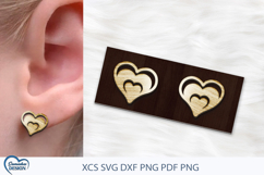 Heart Earrings Laser Cut. Boho Earrings Laser Cut. Product Image 1