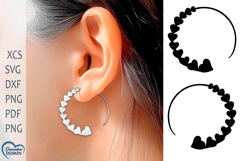 Heart Earrings Laser Cut. Boho Earrings. Product Image 1