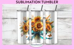 Sunflowers Tumbler Wrap | 20 oz. Straight Skinny Design Product Image 1