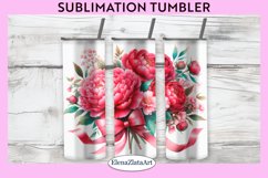 Peonies Tumbler Wrap | 20 oz. Straight Skinny Design Product Image 1
