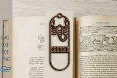 Scorpio Bookmark Laser Cut. Zodiac Sign Laser Cut. Product Image 1