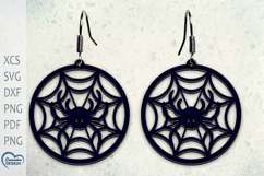 Halloween Earrings Laser Cut. Halloween Spider Laser Cut. Product Image 1