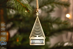 Christmas Gift Card Holder. Christmas Ornament SVG. Product Image 1
