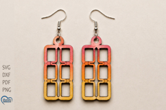 Wafer Cream Earrings Laser Cut. Food Earrings Product Image 1