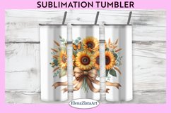 Sunflowers Tumbler Wrap | 20 oz. Straight Skinny Design Product Image 1