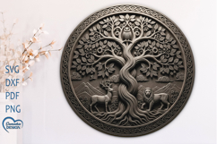 3D effect Life tree Engraving PNG file. Home Decor. Product Image 1