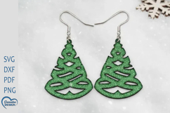 Christmas Earrings Laser Cut. Christmas Tree Laser Cut. Product Image 1