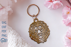 Lion Keychain Laser Cut. Zodiac Signs Keychain. Product Image 1