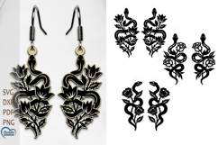 Halloween Snake Earrings Laser Cut. Halloween Laser cut. Product Image 1
