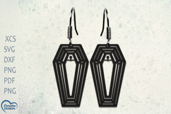 Halloween Earrings Laser Cut. Coffin Earrings Laser Cut. Product Image 1