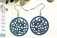Flower Earrings Laser Cut. Boho Earrings. Product Image 1