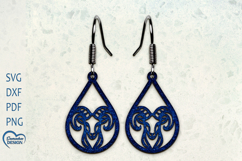 Capricorn Earrings . Zodiac signs Laser Cut earrings. Product Image 1