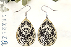 Patriotic Earrings Laser Cut. American Eagle SVG. Product Image 1