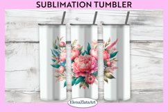Peonies Tumbler Wrap | 20 oz. Straight Skinny Design Product Image 1