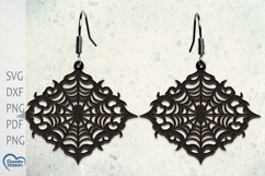 Halloween Earrings Laser Cut. Halloween Spider Laser Cut. Product Image 1