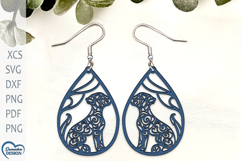 Dog Earrings Laser Cut. Dog Silhouette Laser Cut. Product Image 1