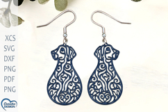 Dog Earrings Laser Cut. Dog Silhouette Laser Cut. Product Image 1