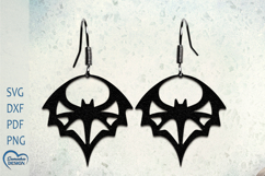 Halloween Bat Laser Cut Earrings. Product Image 1