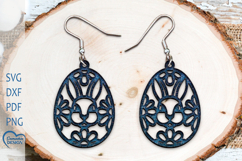 Easter Bunny Earrings Laser Cut. Bunny Laser Cut Silhouette. Product Image 1