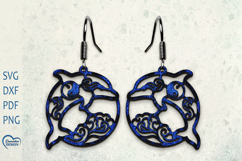 Dolphin Earrings Laser Cut. Boho Earrings. Product Image 1