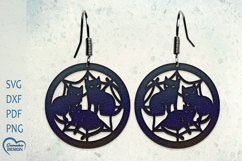 Halloween Cat Earrings Laser Cut. Cute Cat Earrings. Product Image 1