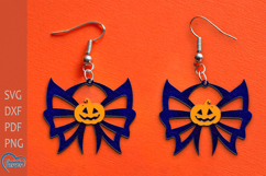 Halloween Pumpkin Earrings Laser Cut. Product Image 1